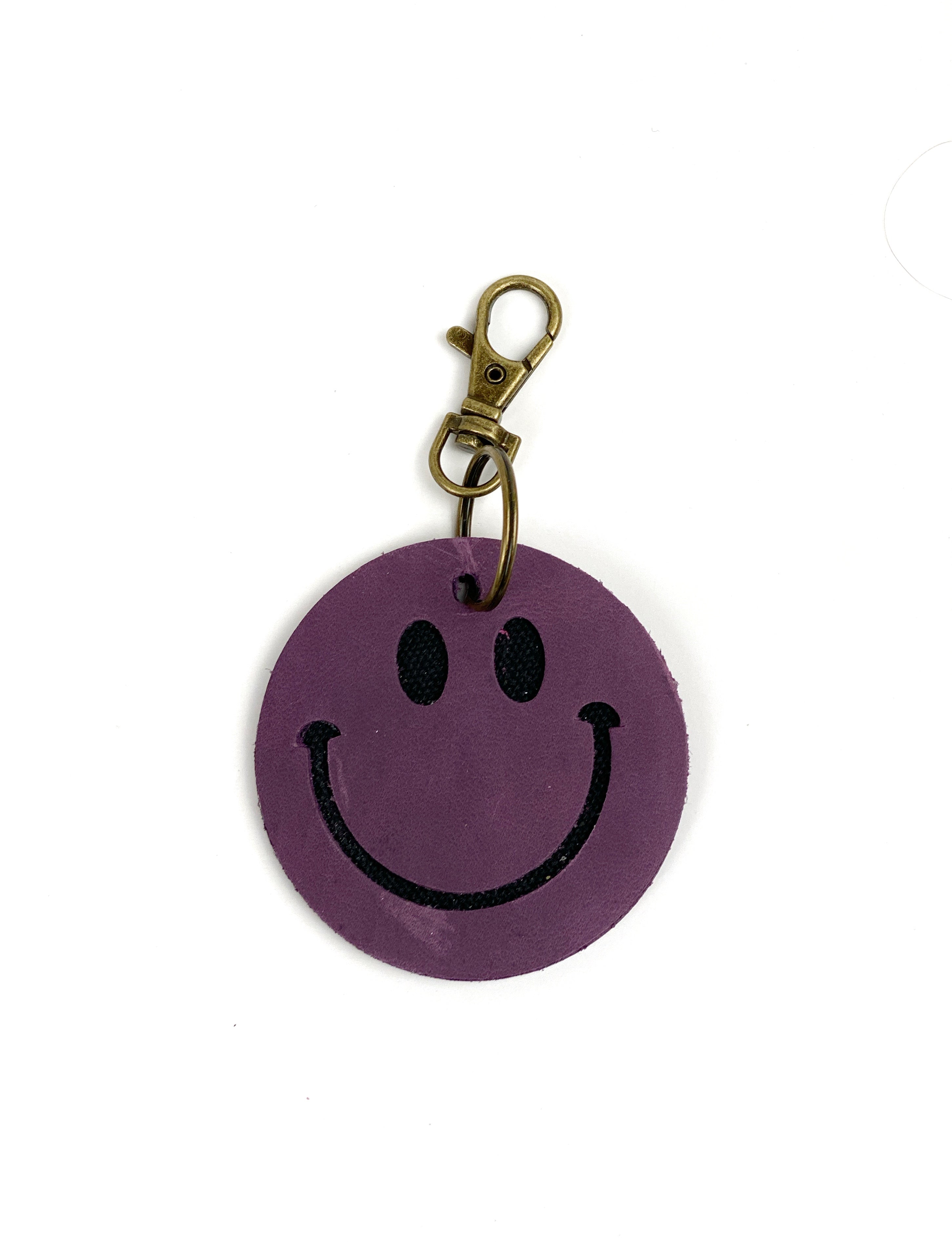 Smiley Face Key Chain for Purse Charm, Car, Truck, Motorcycle, Bicycle, ATV, Snowmobile, Camping, Hiking