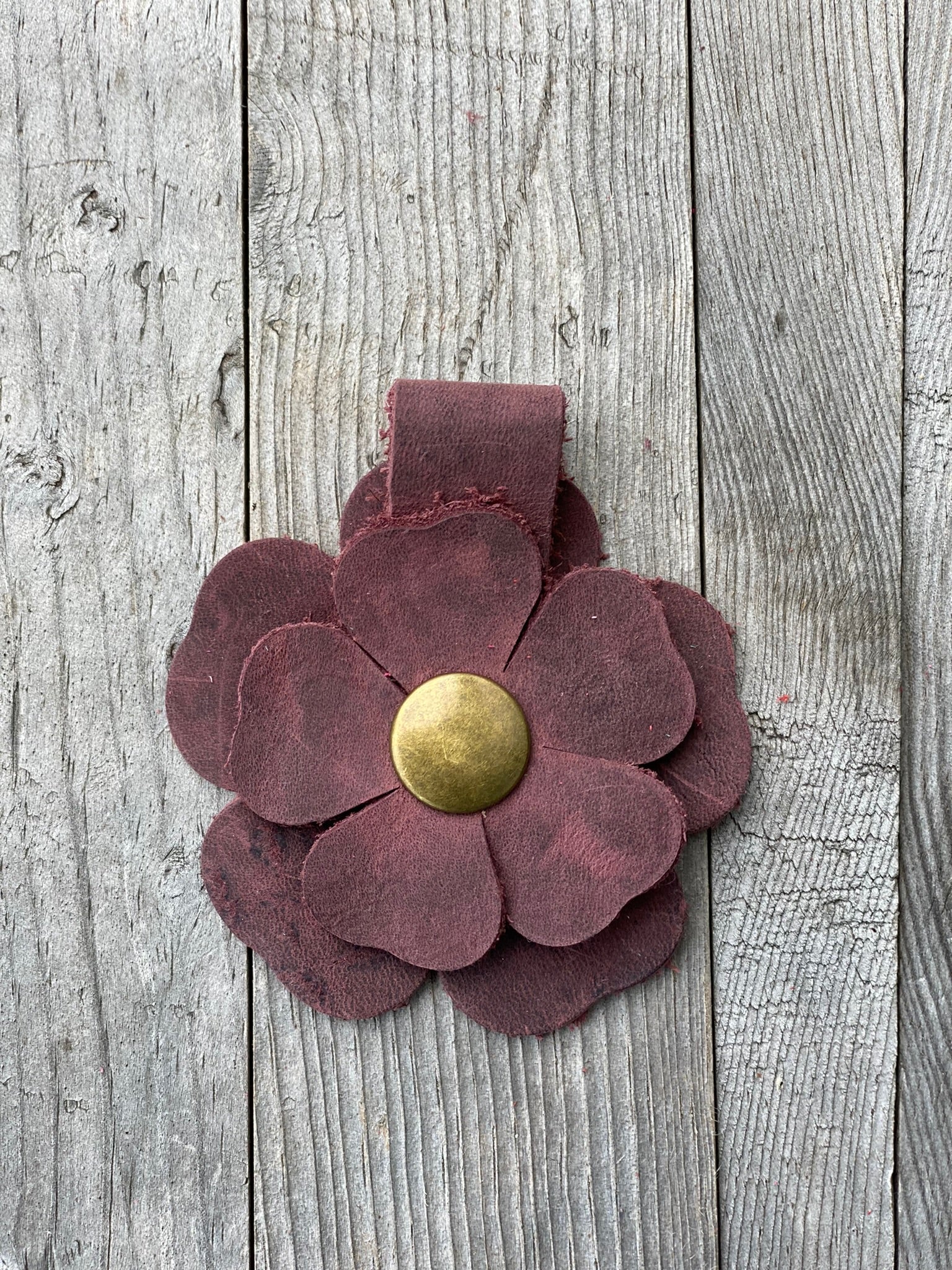 DIY Leather Flower Pins