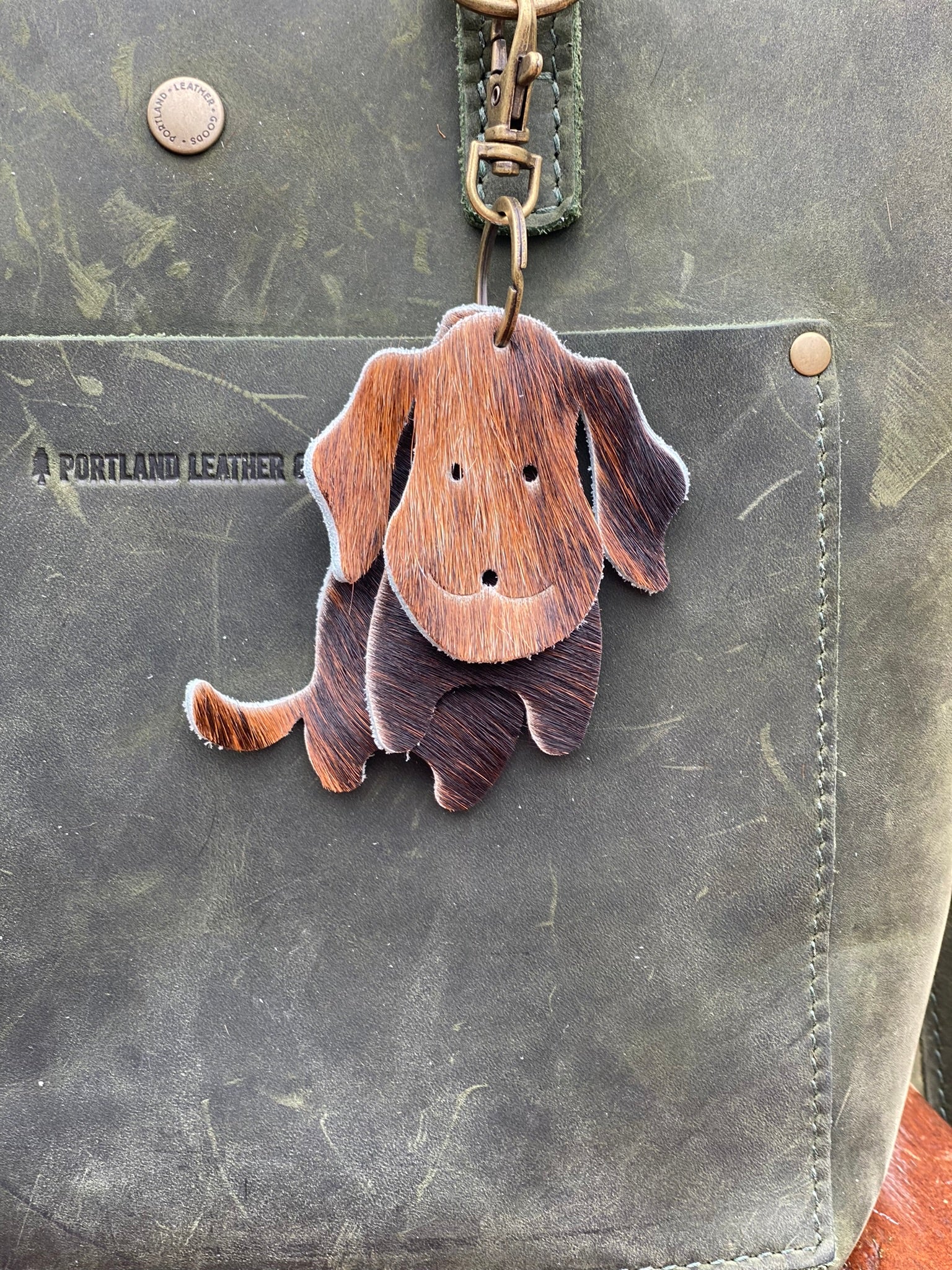 Hair on Cowhide Dog or Cat Keyring Purse Charm, Bag Clip on Dog or Cat Fob, Cute Dog or Cat Lovers Accessory