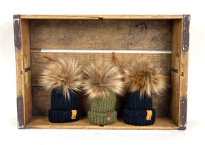 Mini Knit Hat Purse Charm or Tree Ornament, Acrylic Folded Brim Tiny Hat Ornaments, Miniature Beanie Christmas Decor