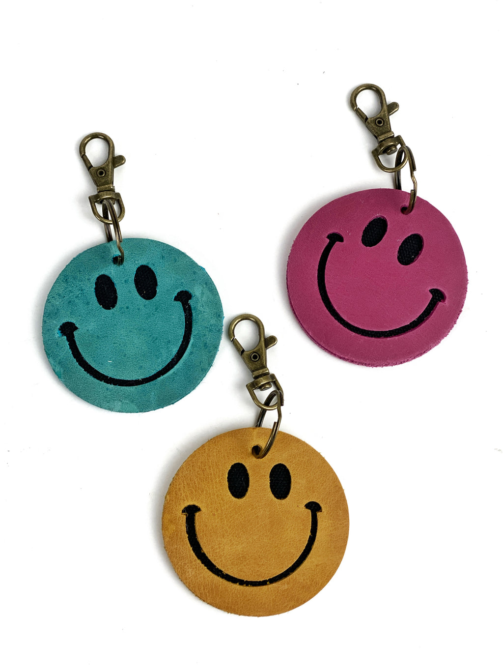 Smiley Face Key Chain for Purse Charm, Car, Truck, Motorcycle, Bicycle, ATV, Snowmobile, Camping, Hiking