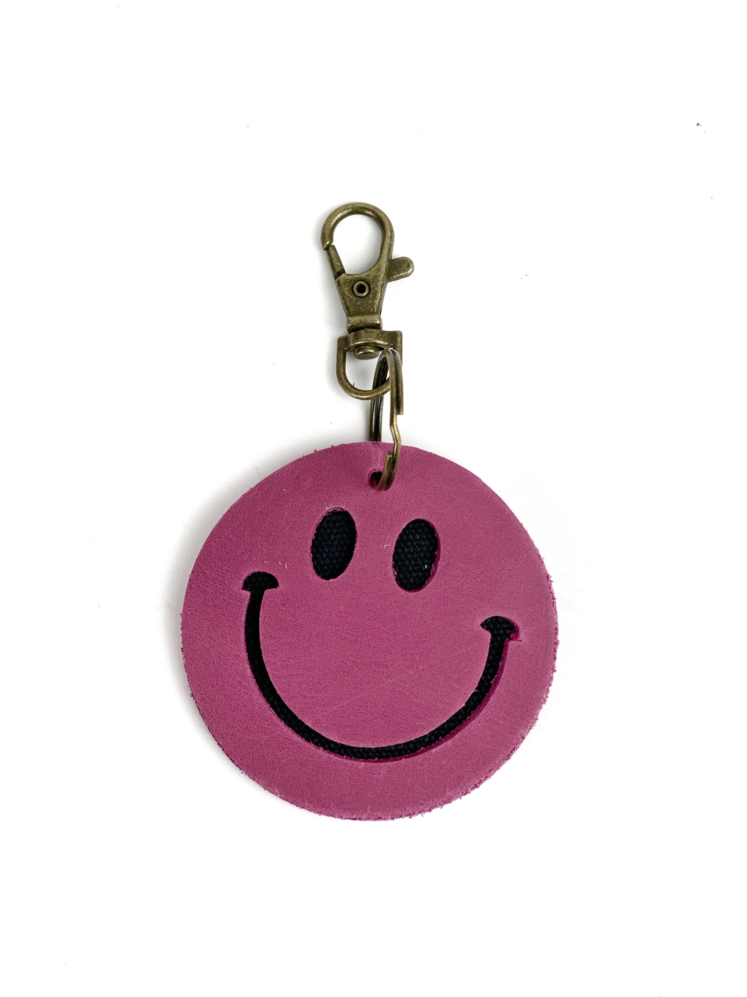 Smiley Face Key Chain for Purse Charm, Car, Truck, Motorcycle, Bicycle, ATV, Snowmobile, Camping, Hiking
