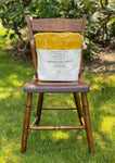 Mercantile Trust Company St Louis MO Yellow Waxed Canvas Project Bag Knit or Crochet Drawstring Tote Strap Flat Bottom