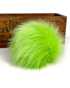 Lime Green Faux Fur Pom Pom