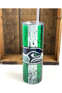 Seattle Seahawks 20 oz Stainless Steel Skinny Tumbler Sublimation