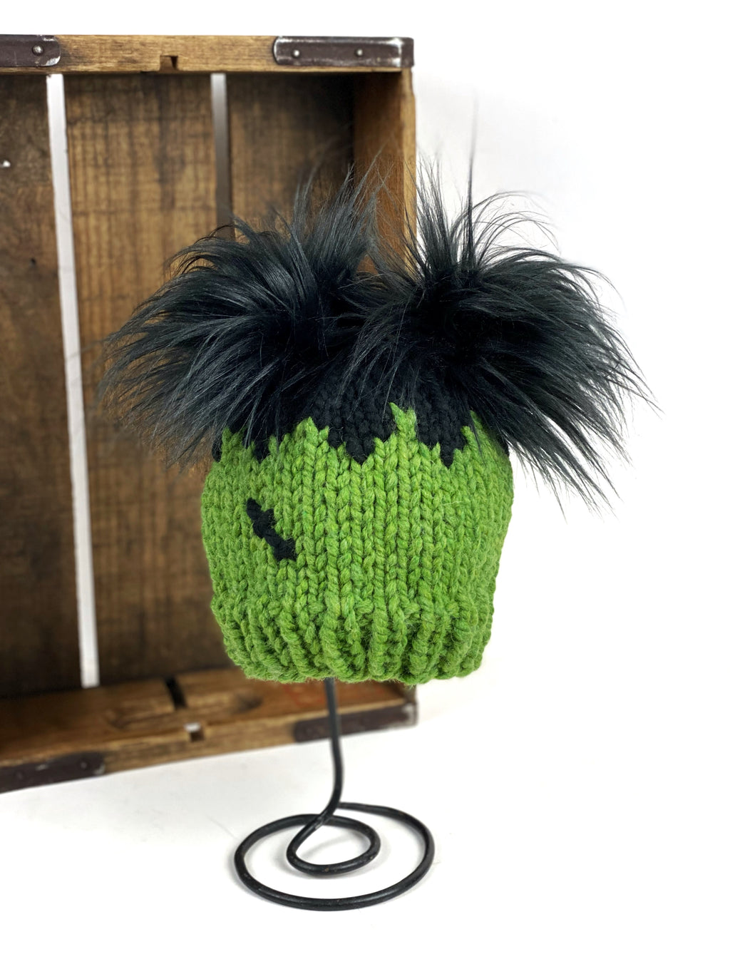 Franken Double Pom Knit Hat Beanie