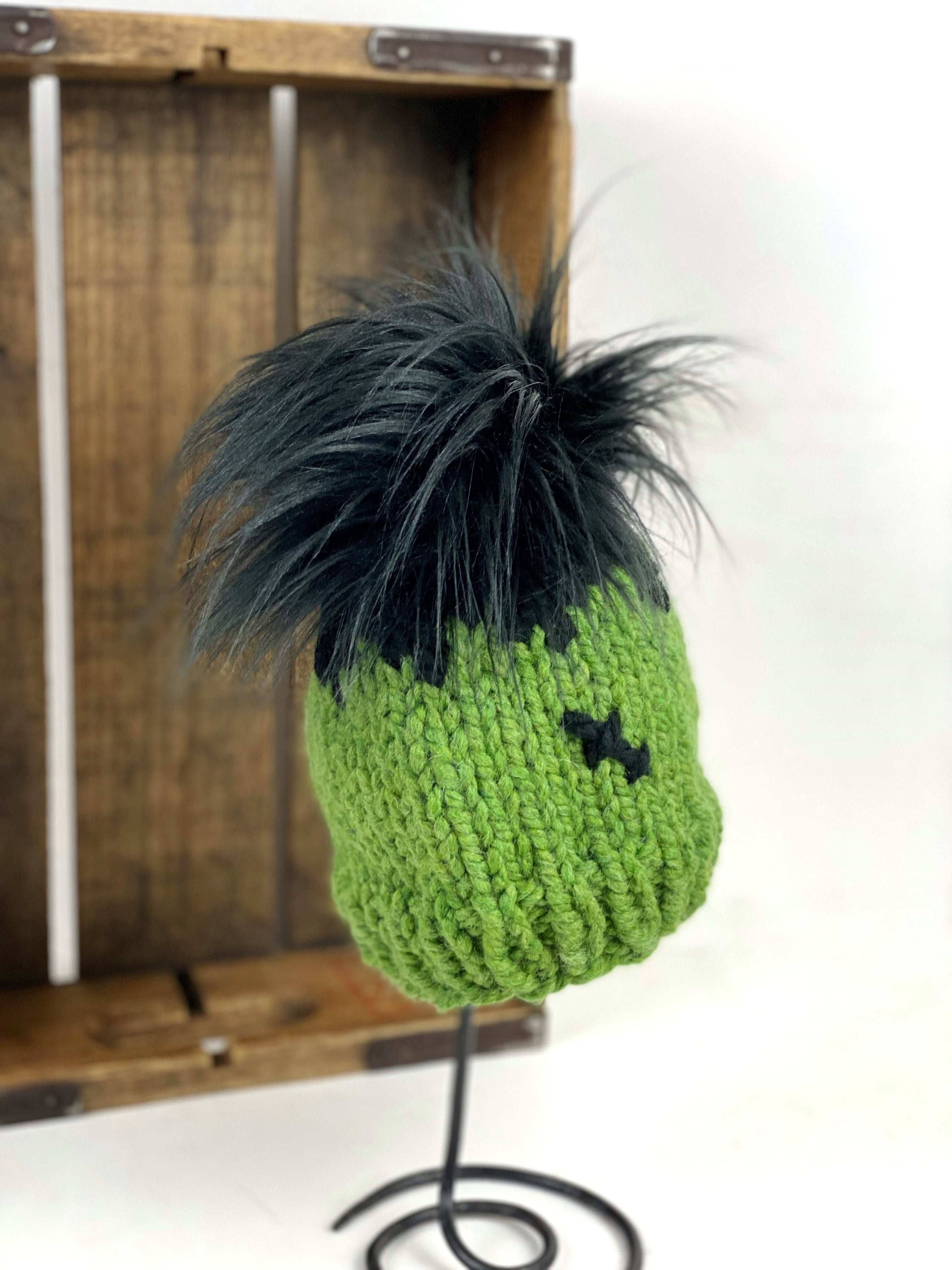 Franken Double Pom Knit Hat Beanie