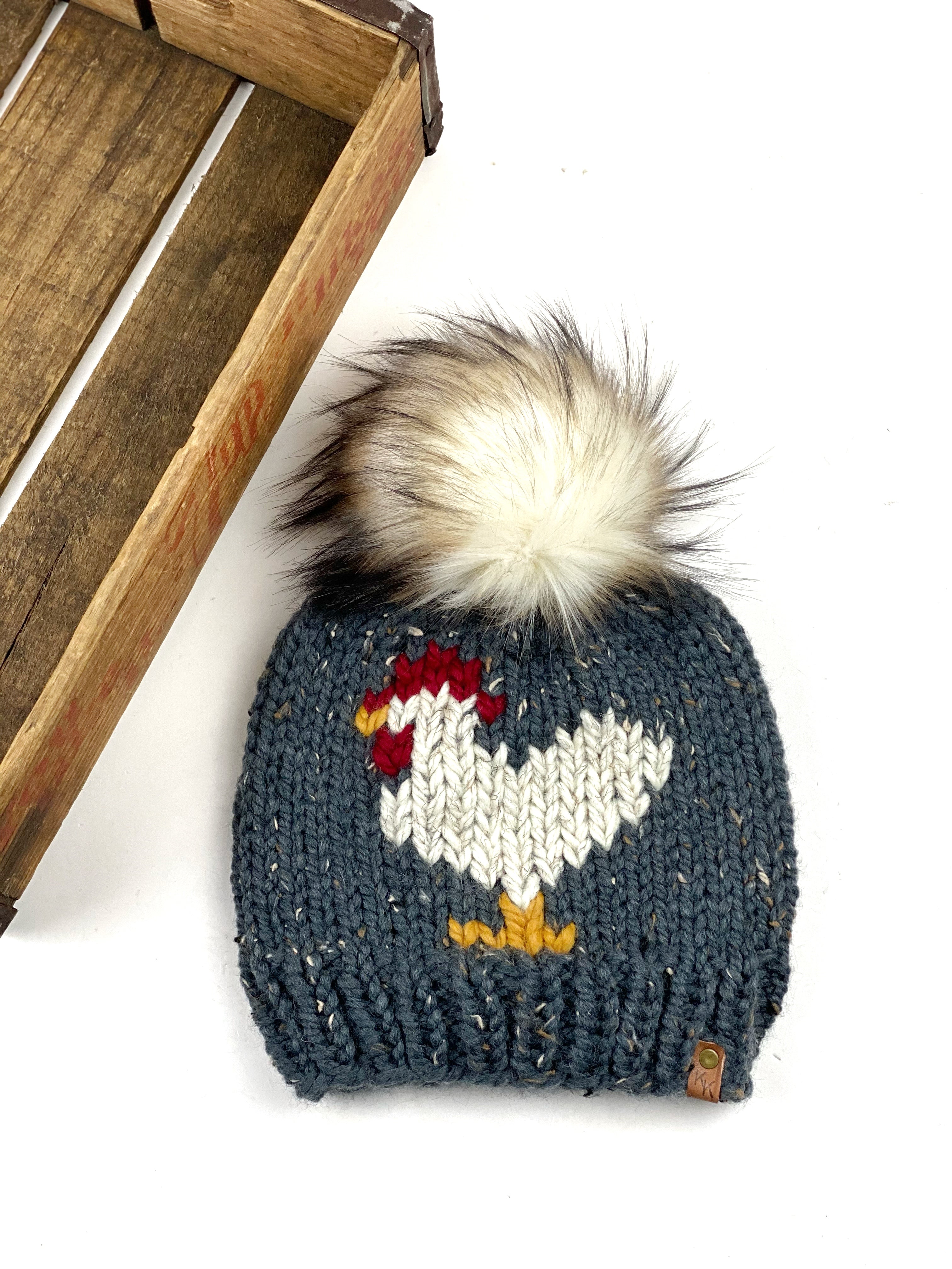 KNIT Chicken Hat PATTERN Only Knit Instructions Downloadable PDF File