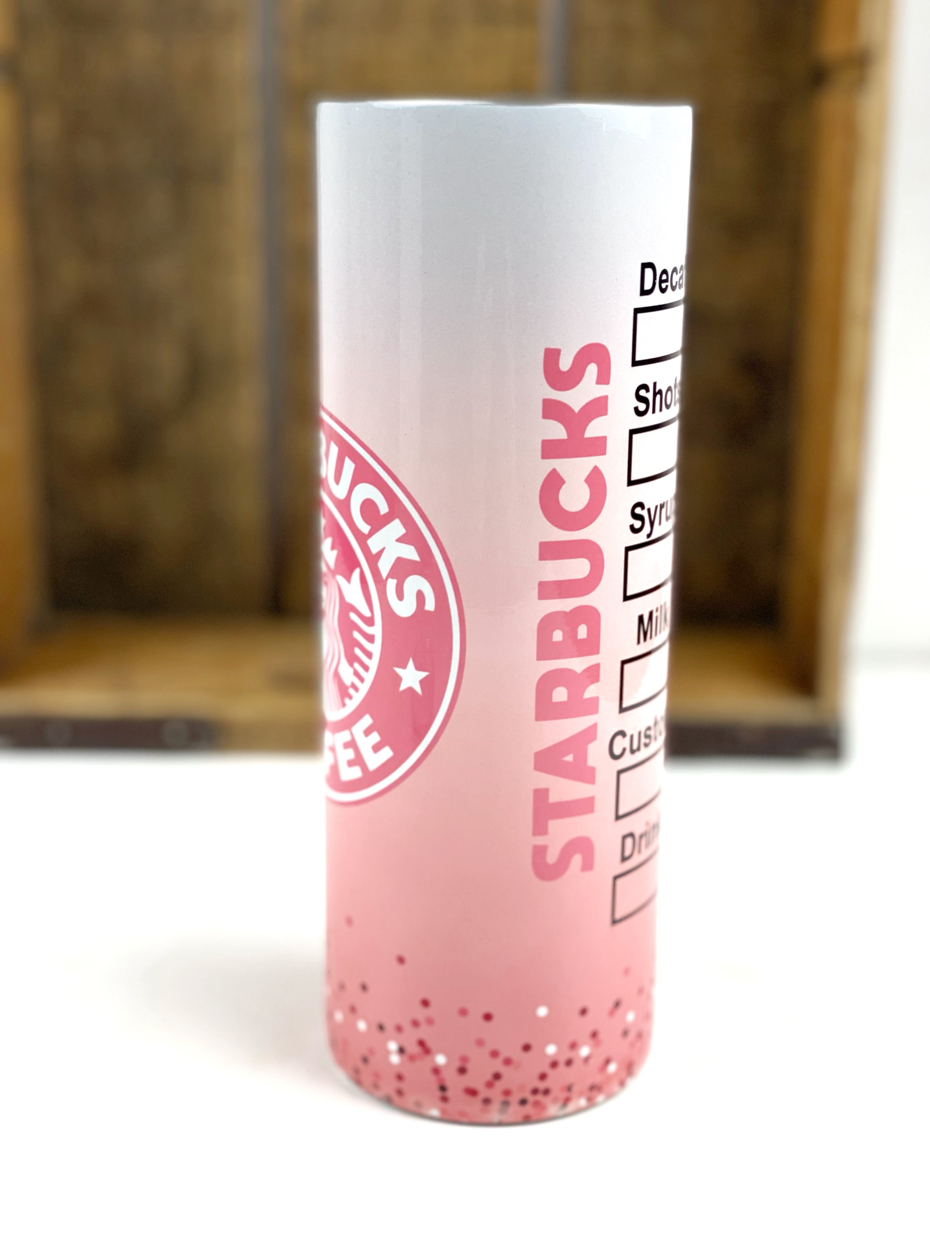 Starbucks Sparkling Pink Stainless Steel Cold Cup Tumbler 20oz