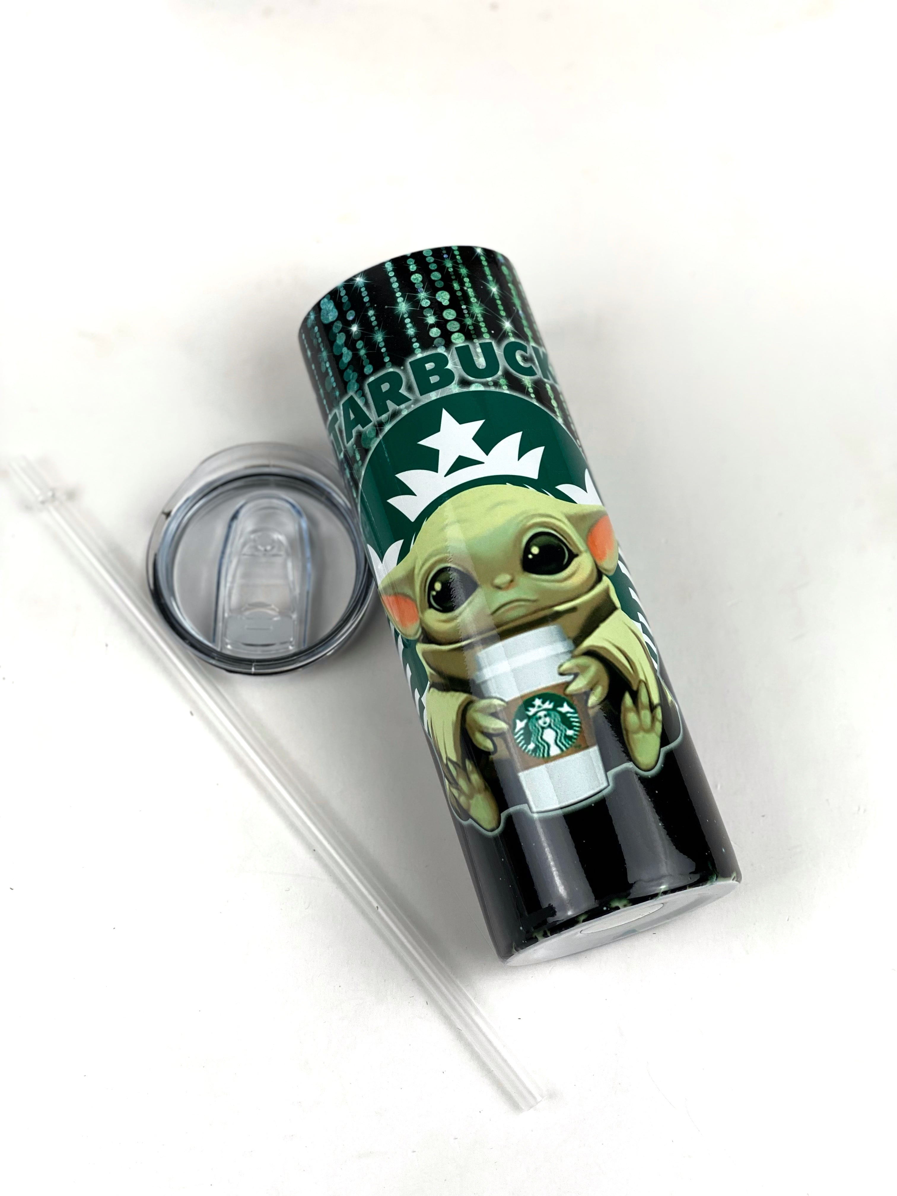 Baby Yoda Tumbler Cup 20oz Straight Skinny Wrap Sublimation Design Baby Yoda  PNG Baby Yoda Gift (Instant Download) 