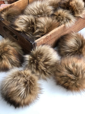 Toasted Marshmallow Faux Fur Pom Pom - KitchenKlutter