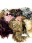 Assorted Mix of Faux Fur Scrap Remnants for Gnome Beards, Tiny Hat Poms, Baby Bootie Trim