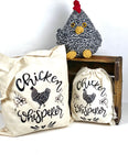 Chicken Whisperer Cotton Tote Bag, Lightweight Thin Natural Cotton Tote Bag, Chicken Reusable Tote Bag, Chicken Whisperer Tote, Farmers Market Bag