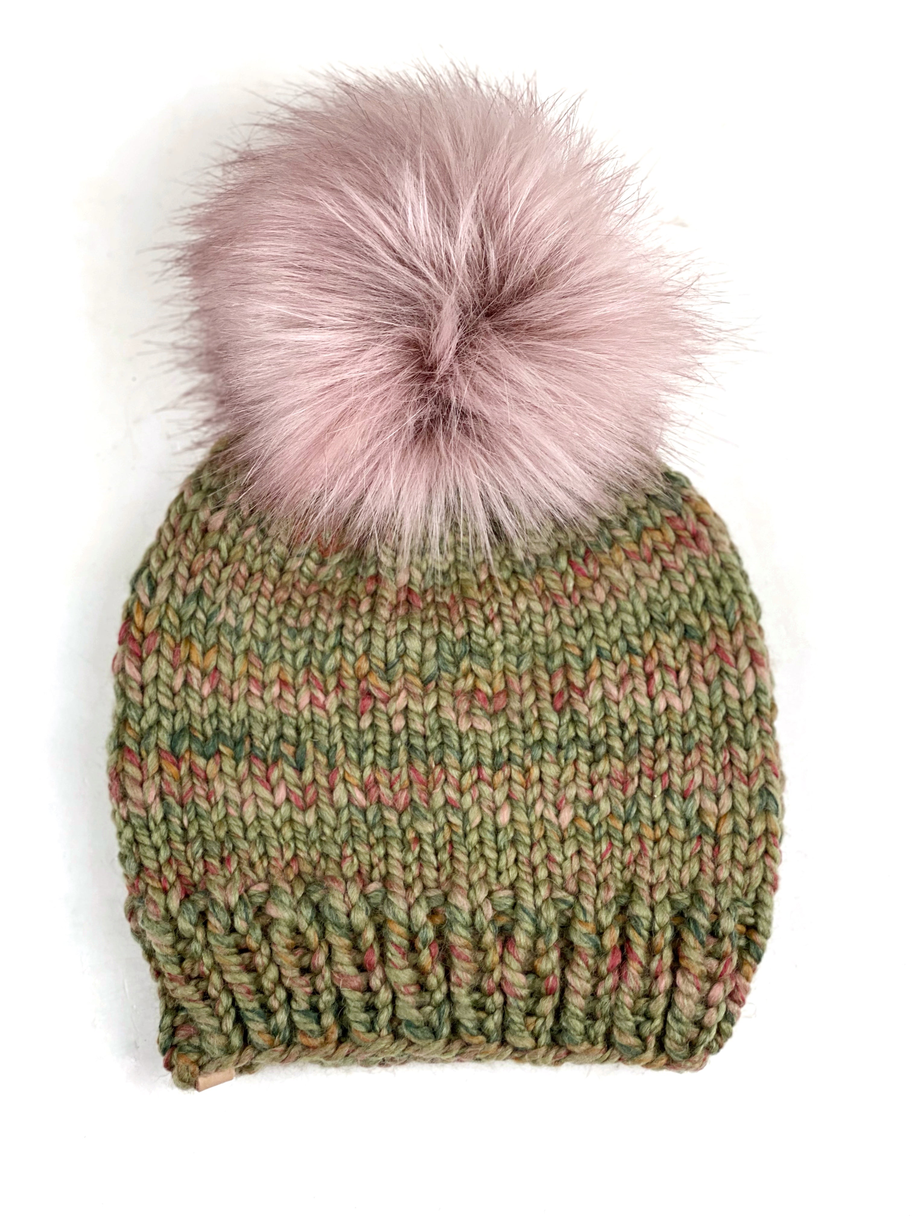 Marsh Chicken Beanie Wool Blend Womens Adult Hat Faux Fur Pom Pom Hat