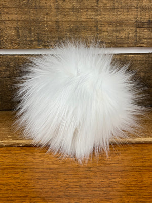 Snowball Faux Fur Pom Pom White